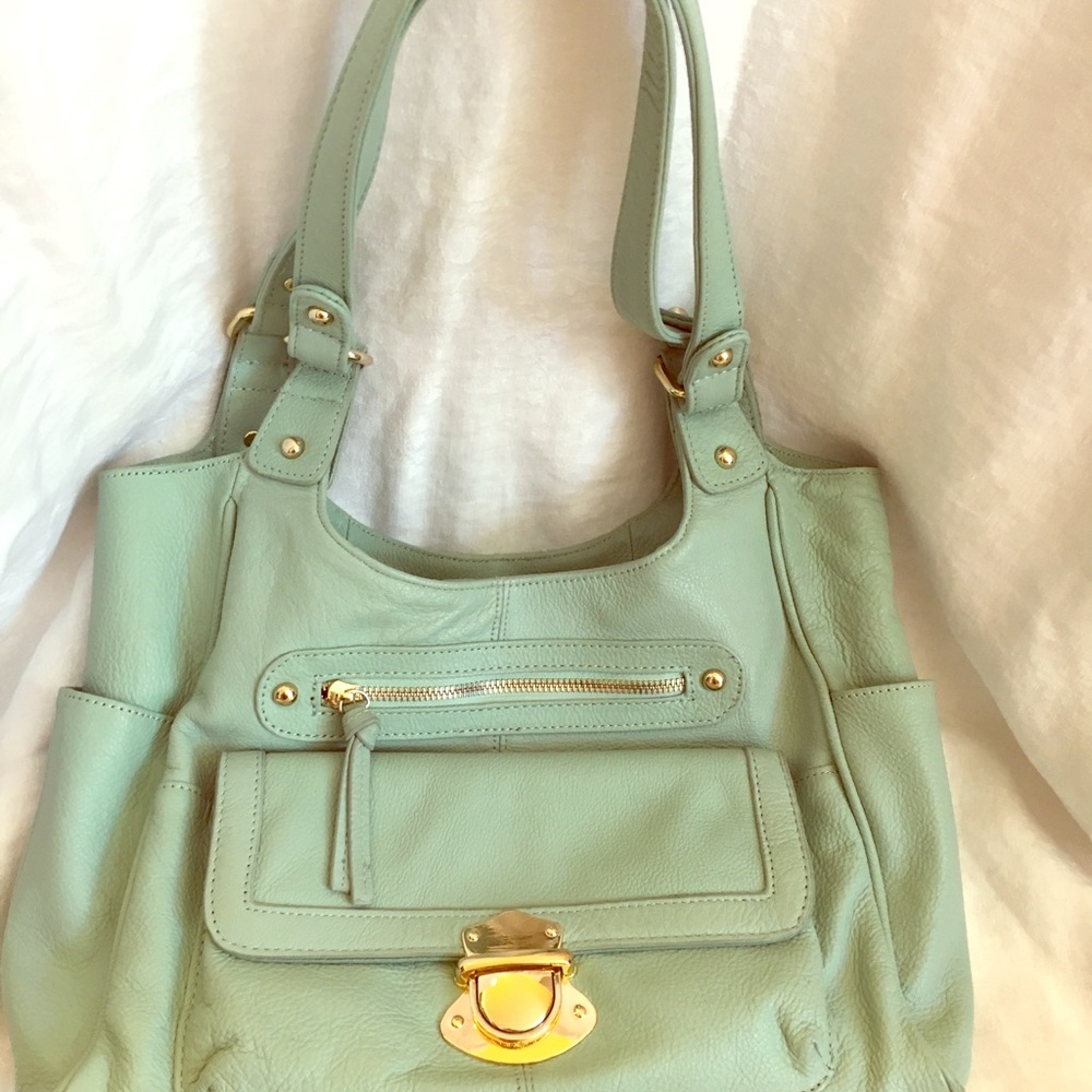 Light turquoise shoulder bag